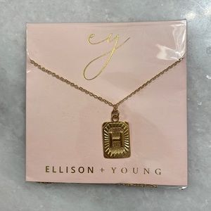 Initial Card Necklace (H)
